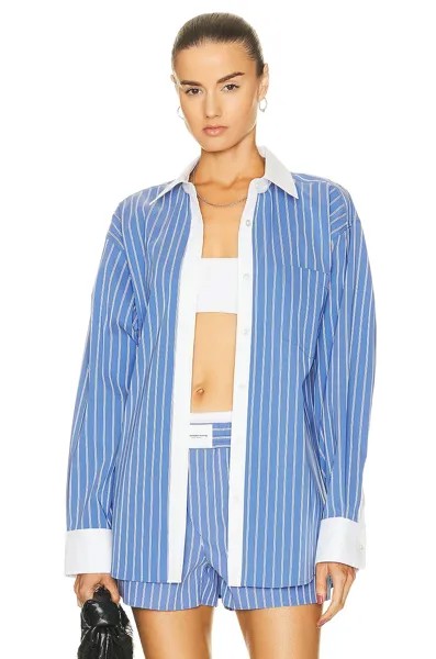 Рубашка Alexander Wang Button Down, цвет Blue & White