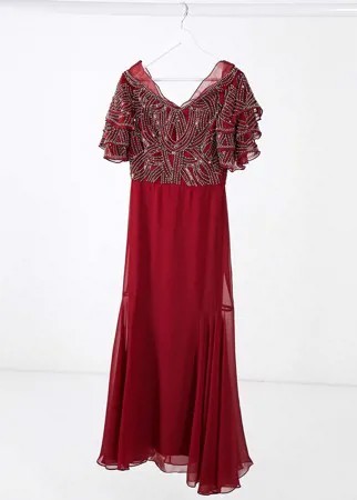 Красное платье макси с декором Virgos Lounge-Красный