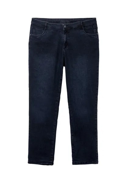 Прямые джинсы с клетчатой ​​термоподкладкой sheego, цвет Dark Blue Denim