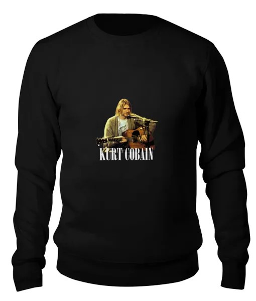 Свитшот Printio Nirvana kurt cobain guitar t-shirt черный 2XL