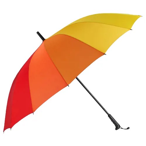 Зонт - трость полуавтоматический «Радужное настроение», 16 спиц, R = 59 см, разноцветный