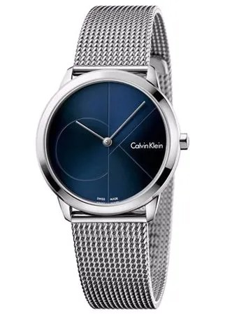 Наручные часы CALVIN KLEIN Minimal K3M2212N, синий, серебряный