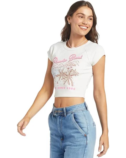 Футболка Roxy Paradise Bound Cropped, цвет Egret