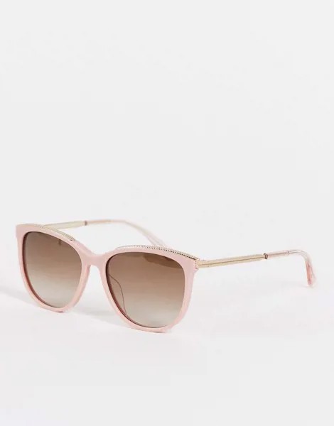 Классические солнцезащитные очки нежно-розового цвета Juicy Couture JU 615/S-Розовый цвет