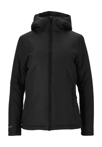 Беговая куртка фиолетового цвета с инновационной подкладкой Primaloft ENDURANCE, черный
