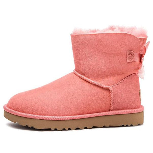 Кроссовки мини bailey bow ii на флисовой подкладке розовые Ugg, розовый