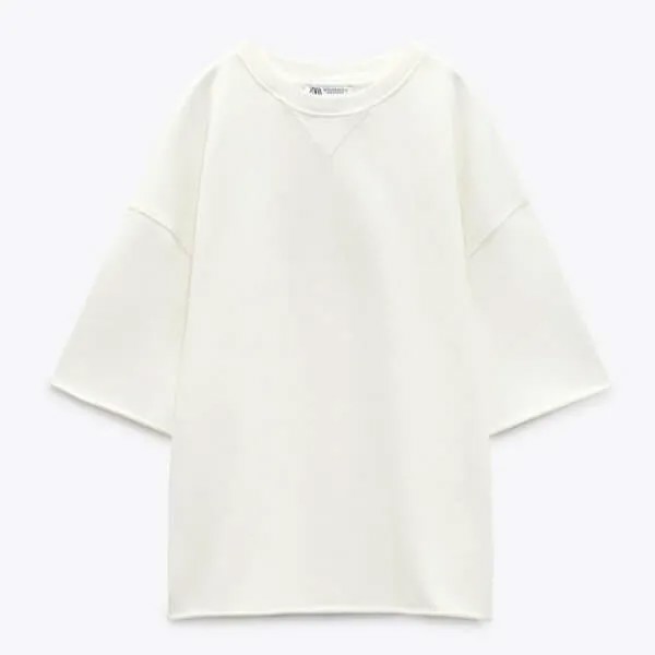 Свитшот Zara Short Sleeve, белый
