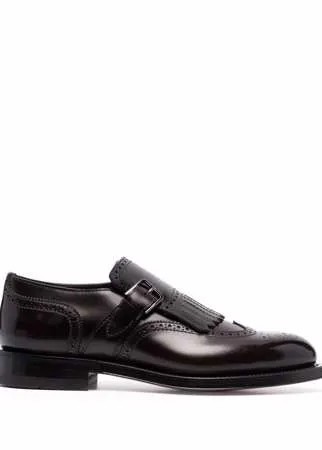 Santoni туфли монки с бахромой