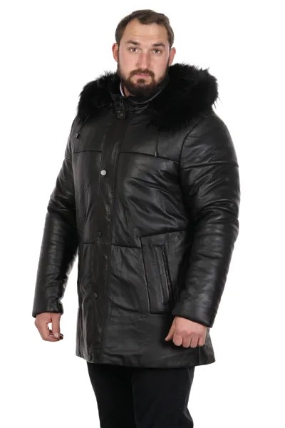 Дубленка мужская МОСМЕХА 8022379 черная 54 RU