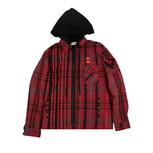 Off-White Многослойная фланелевая рубашка Красная