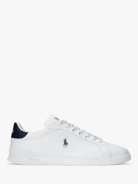 Кожаные кроссовки Polo Ralph Lauren Heritage Court II, белый/темно-синий Ньюпорт
