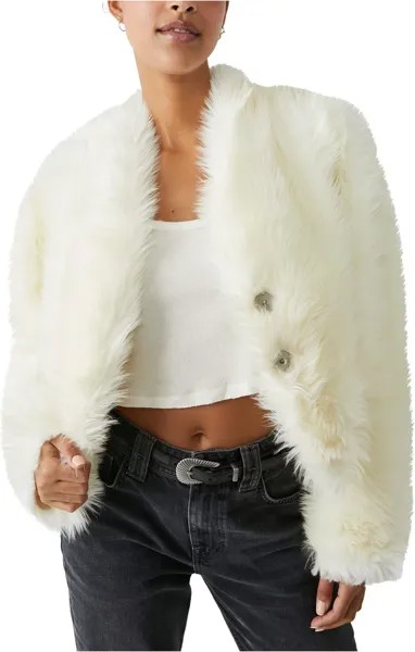 Куртка Free People All Night Faux Fur - Solid, цвет Sugar Swizzle