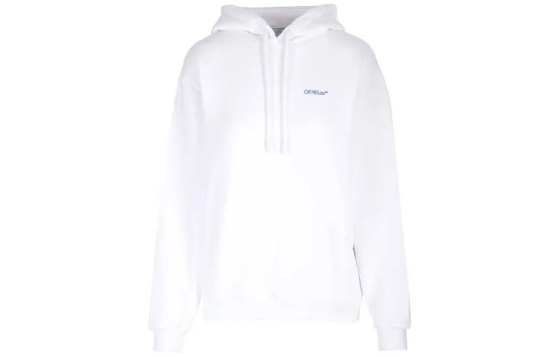 Толстовка с капюшоном из хлопка с принтом в полоску Diag Off-White