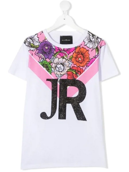 John Richmond Junior футболка с цветочным принтом