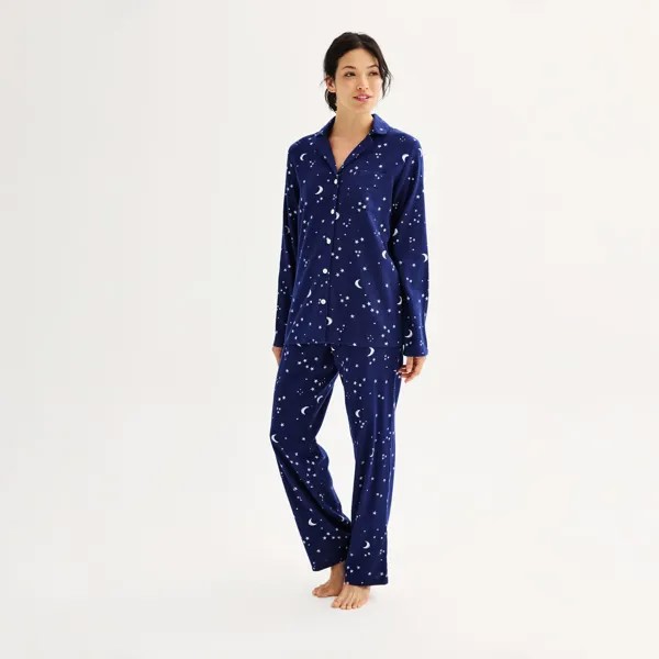Petite Sonoma Goods For Life Фланелевая пижамная рубашка и пижамные штаны Комплект для сна Sonoma Goods For Life