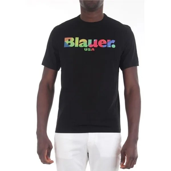 Мужская футболка Blauer BLUH02173 Blauer США, черный хлопок