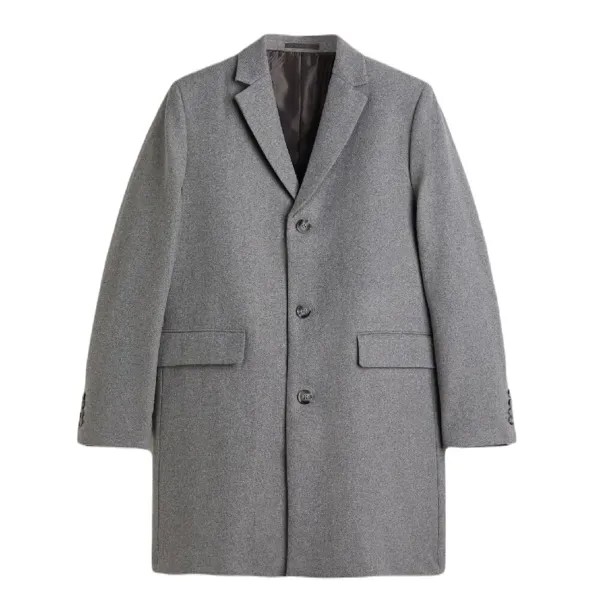 Пальто H&M Wool-blend, серый