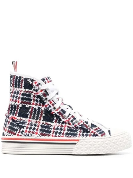 Thom Browne высокие кеды Collegiate, белый