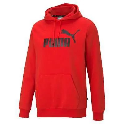 Puma Essentials Logo Pullover Hoodie Mens Red Casual Topwear 84681211