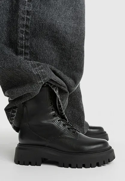 Ботильоны на платформе Wide Fit Stradivarius, черный