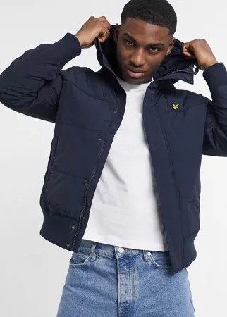 Бомбер из плотной ткани Lyle & Scott-Темно-синий