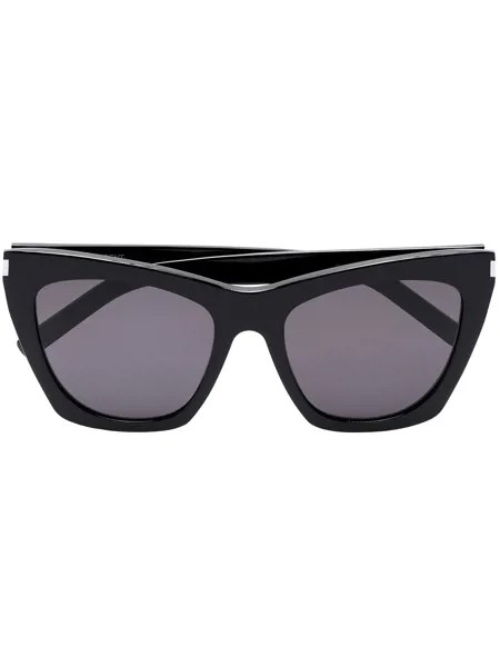 Saint Laurent Eyewear солнцезащитные очки Kate в D-образной оправе