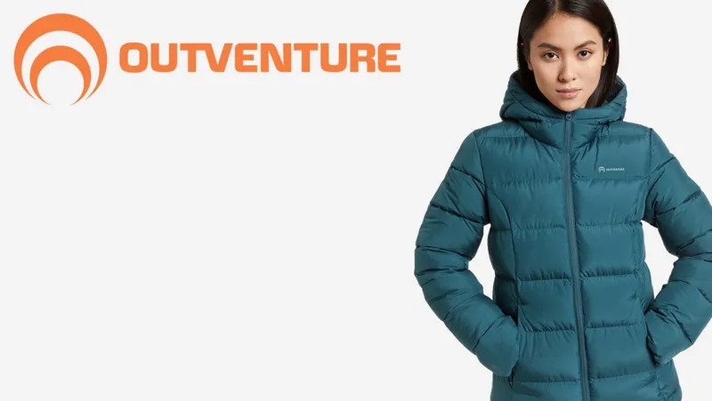 Пуховик женский Outventure, Зеленый