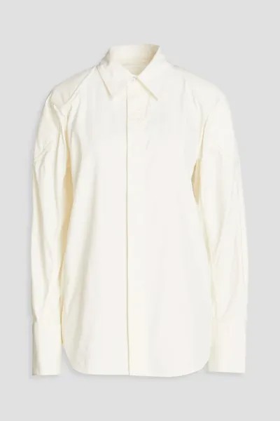 Рубашка из смесового хлопка из твила Dion Lee, слоновая кость