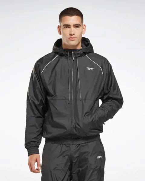 Ветровка мужская Reebok Outerwear Fleece-Lined Jacket черная XL