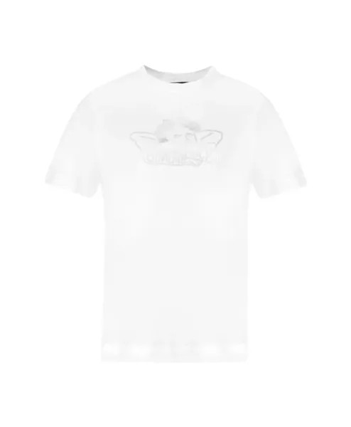 Хлопковая футболка с рисунком Angel серебро Simone Rocha, белый