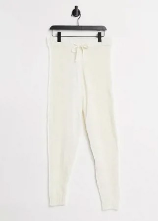 Белые вязаные джоггеры на шнурке от комплекта In The Style x Billie Faiers-Белый