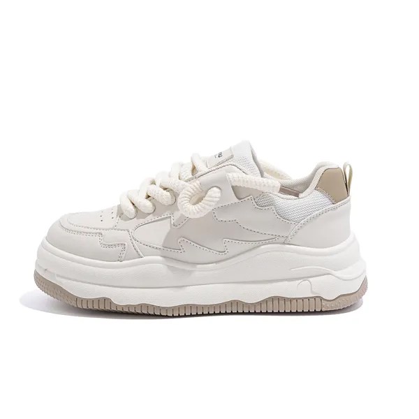 Кроссовки HUANQIU Skateboarding Shoes Women's Low-top Beige, бежевый