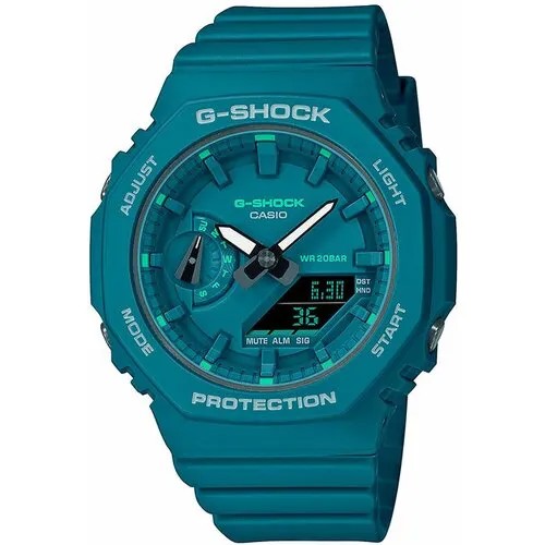 Наручные часы CASIO G-Shock, бирюзовый, зеленый