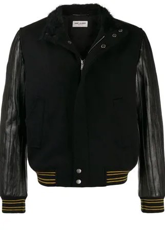 Saint Laurent куртка-бомбер Teddy