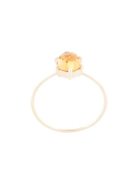 Natalie Marie кольцо Rose Cut из желтого золота с цитрином