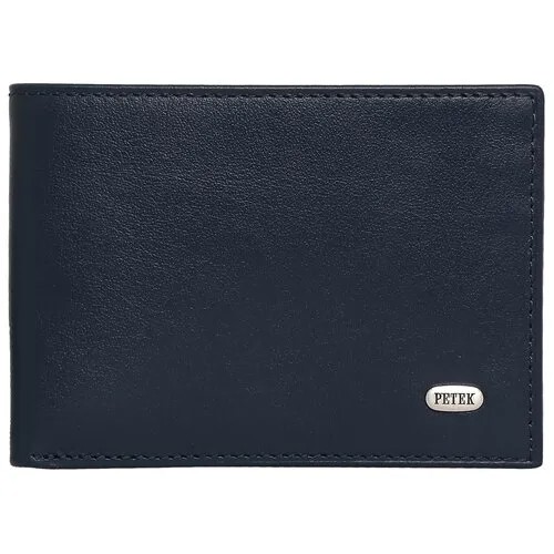 Портмоне Petek 1855 129.000.88, фактура гладкая, черный, синий