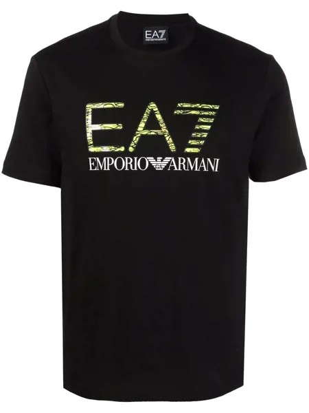 Ea7 Emporio Armani logo-print cotton T-shirt