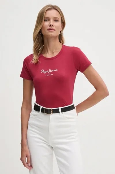 Футболка NEW VIRGINIA SS N Pepe Jeans, бордовый