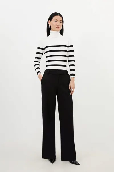 Прямые брюки строгого кроя для миниатюрных размеров Karen Millen, черный