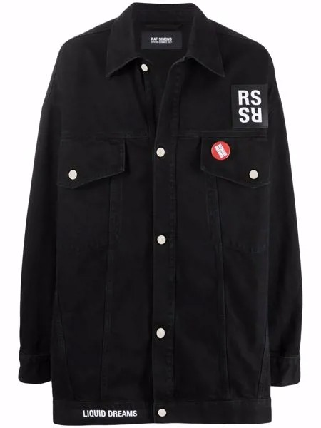 Raf Simons удлиненная джинсовая куртка-рубашка