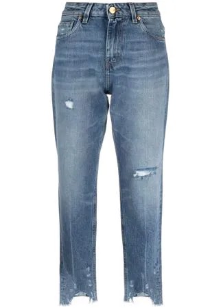 Pt05 укороченные джинсы с надписью