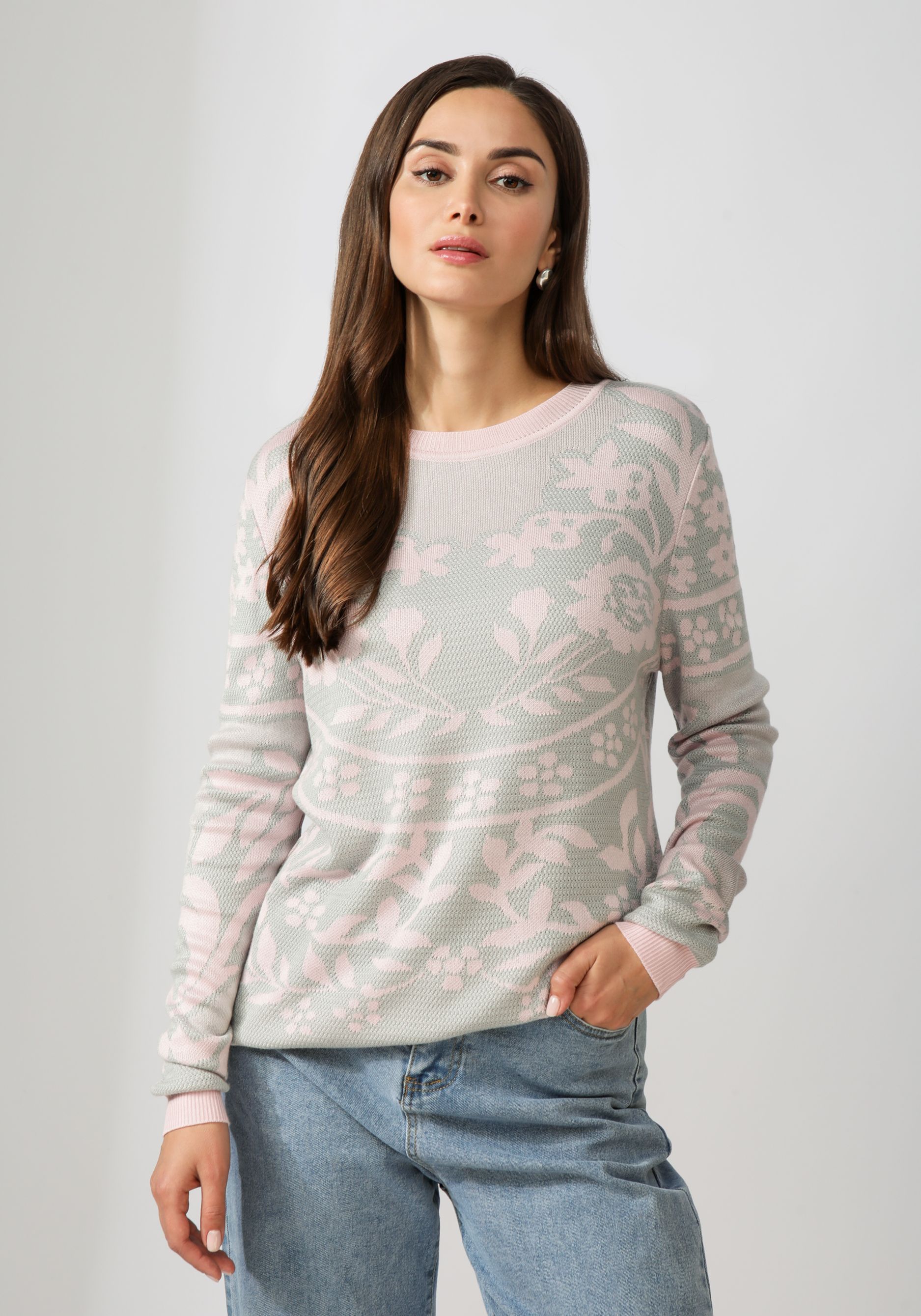 Джемпер женский Vivawool 309990 серый 44 RU