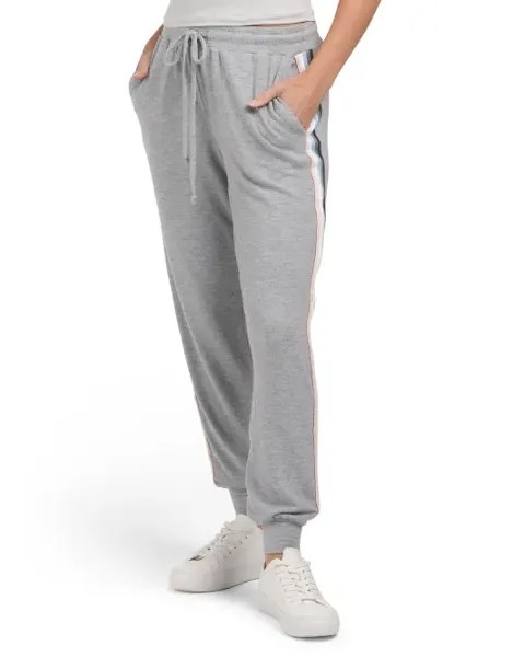 Джоггеры Jenny с полосками по бокам Michael Stars, цвет Heather Grey