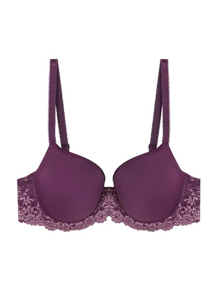 Кружевной бюстгальтер-футболка на косточках Embrace Wacoal, цвет italian plum valerian
