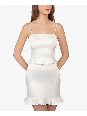 Женское короткое платье с баской B DARLIN, белая спина, застежка на пуговицы, для подростков 15\16