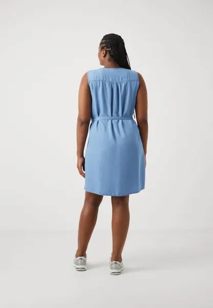 Джинсовое платье CARLAURA V NECK DRESS ONLY Carmakoma, синий деним