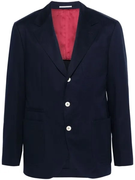 Brunello Cucinelli однобортный пиджак, синий