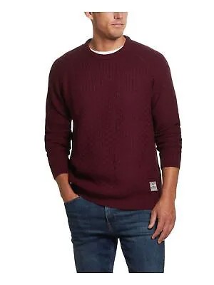 WEATHERPROOF VINTAGE Мужской бордовый пуловер с круглым вырезом в винтажном стиле, свитер XXL