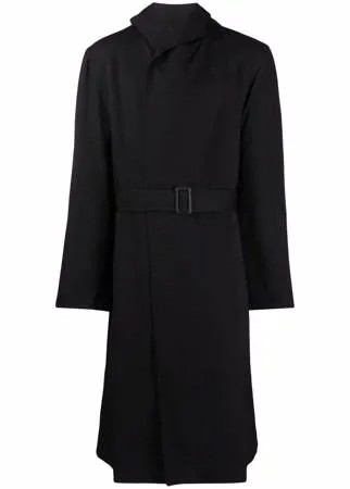 Yohji Yamamoto шерстяной тренч с запахом