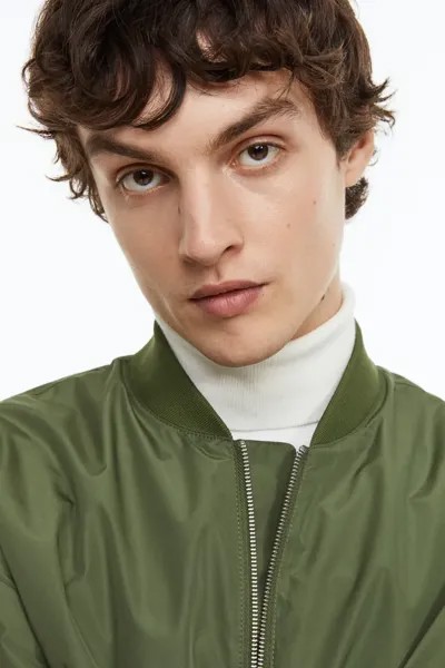 Куртка бомбер H&M, зеленый
